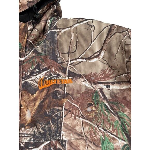 Realtree Camo Mens Hunting Jacket Team Whitetail Quilted Hooded Lightweight 3XL - Picture 2 of 12